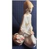 Image 1 : Lladro Porcelain Woman w/ Flowers 5x8