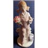 Image 1 : Lladro Porcelain Child w/ Flowers 3x7