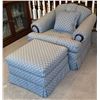 Image 2 : Upholstered Chair & Matching Ottoman 40x33x34