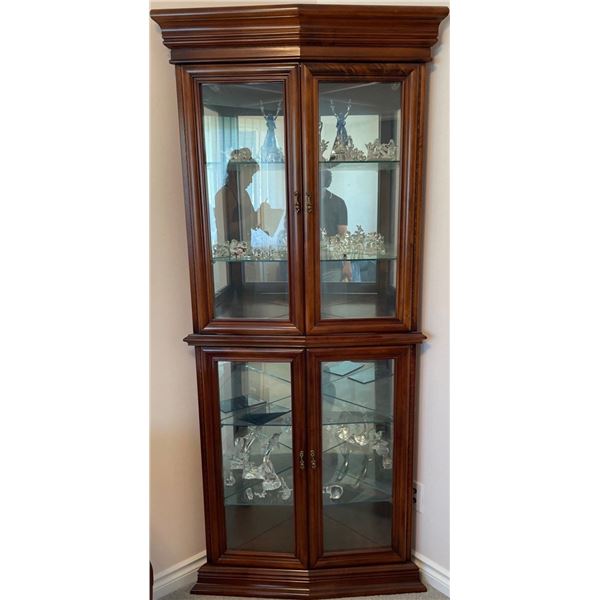 Wood Corner Chine Cabinet 30x20x75 ***CONTENTS NOT INCLUDED***