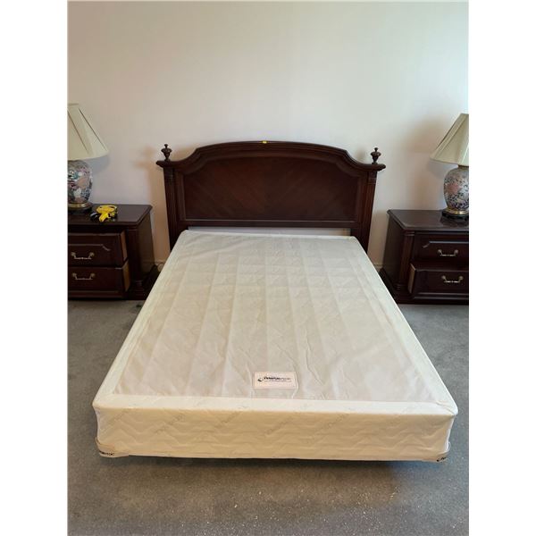 Queen Bed Frame Head Board & Box Spring `