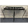 Image 1 : Wrought Iron & Glass Console Table 38x18x36
