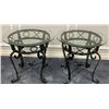 Image 1 : 2 Wraught Iron w/ Glass Top Tables 24x24x22