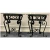 Image 2 : 2 Wraught Iron w/ Glass Top Tables 24x24x22