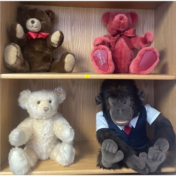 Limited Edition Gund & Steiff Collectable Stuffed Teddy Bears