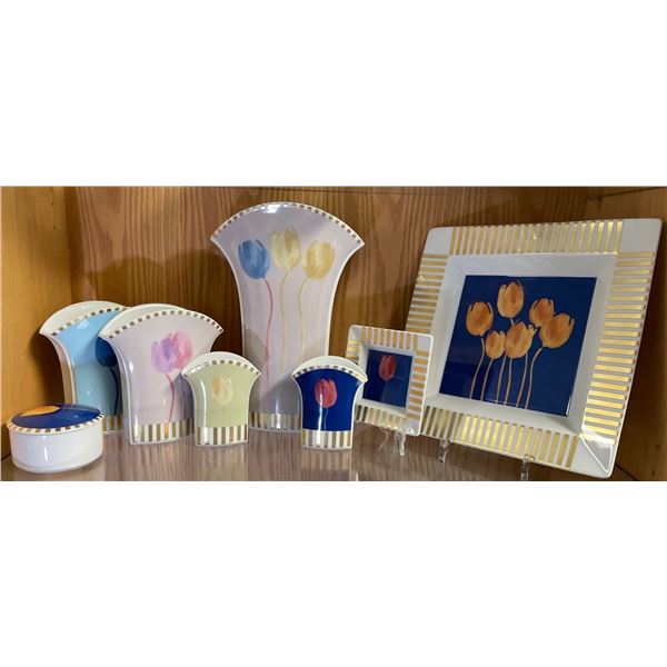 Rosenthal Decorative Vases Trinket Box & Plates 12x12