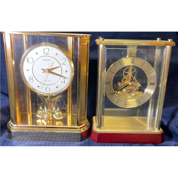 Seiko Decorative Collectable Clocks in Brass 10x3x12