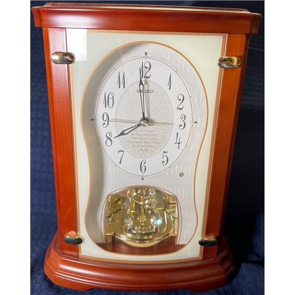 Seiko Decorative Wood Clock 8x3x12
