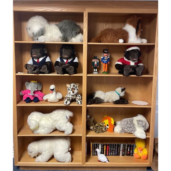 Assorted Stuffed Animals, Books & More