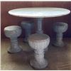 Image 1 : Marble Table with Marble Stools
