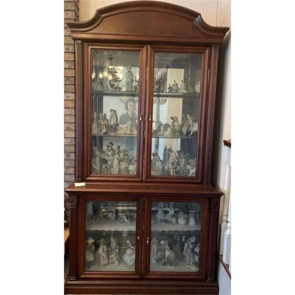 Wood China Cabinet 47x20x86 ***CONTENTS NOT INCLUDED***