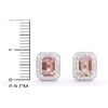 Image 3 : 14KT Rose Gold 1.31cts Morganite and Diamond Earrings