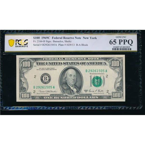 1969C $100 New York FRN PCGS 65PPQ