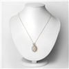 Image 2 : 14KT Yellow Gold 6.17ct Opal and Diamond Pendant with Chain