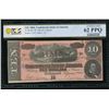 Image 1 : 1864 $10 T-68 Confederate PCGS 62PPQ