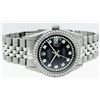 Image 4 : Rolex Mens 36 Stainless Steel Black String Diamond 36MM Datejust Wristwatch
