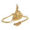 Image 3 : Chanel Vintage Gold Leather Tassel Frame Waist Bag