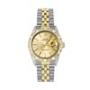 Image 2 : Rolex Mens 36MM Two Tone Gold And Steel Champagne Index Dial Diamond Pyramid Dat