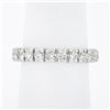 Image 1 : Classic Platinum 1.90 ctw Round Prong Set Diamond Eternity Stack Wedding Band Ri