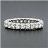 Image 2 : Classic Platinum 1.90 ctw Round Prong Set Diamond Eternity Stack Wedding Band Ri