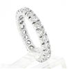 Image 8 : Classic Platinum 1.90 ctw Round Prong Set Diamond Eternity Stack Wedding Band Ri