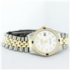 Image 4 : Rolex Mens Two Tone White Diamond And Sapphire 36MM Datejust Wristwatch