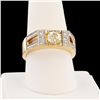 Image 1 : 0.97 ctw CENTER Diamond 14K White and Yellow Gold Ring (1.30 ctw Diamonds)