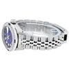 Image 7 : Rolex Ladies Quickset Stainless Steel Blue Vignette Diamond And Sapphire Datejus
