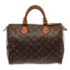 Image 1 : Louis Vuitton Brown Monogram Canvas Leather Speedy 30 Satchel Bag