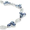 Image 4 : 4.30 ctw Tanzanite and 0.23 ctw Topaz Bracelet