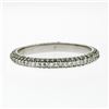 Image 4 : New 14K White Gold .85 ctw Diamond 2.30mm Domed 3 Row Eternity Wedding Band Ring