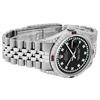 Image 4 : Rolex Mens Stainless Steel Black String Diamond Lugs And Ruby Datejust 36MM