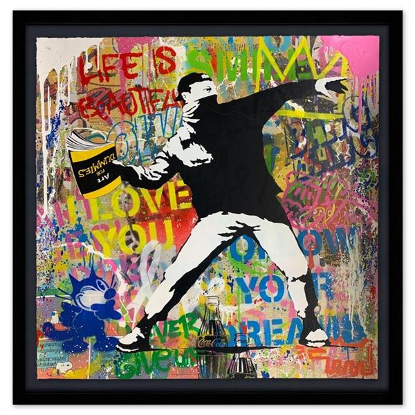 Banksy Thrower by Mr Brainwash Original