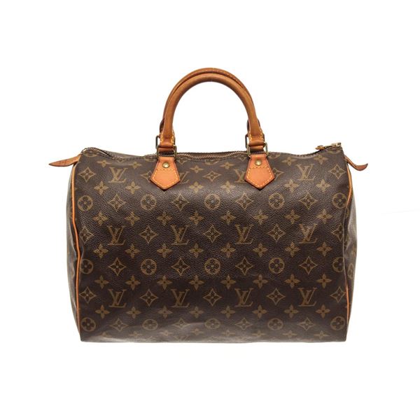 Louis Vuitton Brown Monogram Speedy 35 Satchel Bag