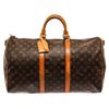 Image 1 : Louis Vuitton Brown Monogram Canvas Keepall Bandouliere 50 Travel Bag