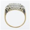 Image 7 : Antique Art Deco 14k Two Tone Gold 0.35 ctw Old Single Cut Pave Diamond Band Rin