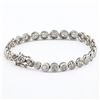 Image 2 : 9.24 ctw E-F COLOR Diamond 14K White Gold Tennis Bracelet