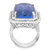 Image 4 : 25.20 ctw Tanzanite and 1.66 ctw Diamond Ring - 14KT White Gold