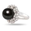 Image 2 : 12.40mm South Sea Pearl and 1.25 ctw Diamond Platinum Ring