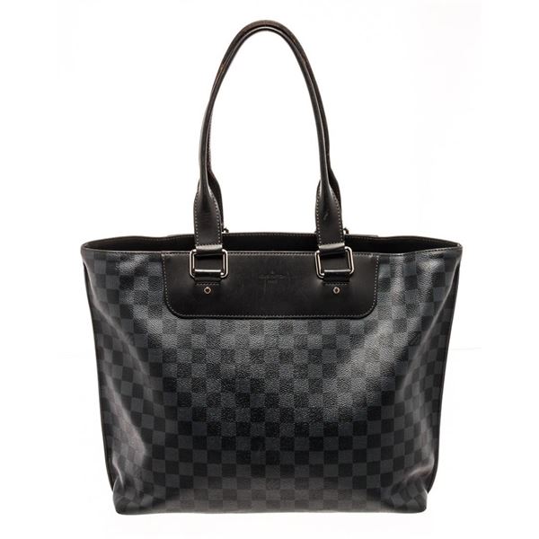 Louis Vuitton Black Damier Cobalt Voyage Tote Bag