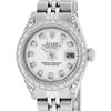 Image 1 : Rolex Ladies Quickset Stainless Steel White Diamond Lugs And Datejust Wristwatch