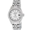 Image 3 : Rolex Ladies Quickset Stainless Steel White Diamond Lugs And Datejust Wristwatch