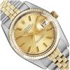 Image 1 : Rolex Mens Two Tone 36MM Champagne Index Datejust With Rolex Box