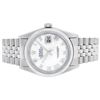 Image 8 : Rolex 36MM Stainless Steel White Roman Datejust Wristwatch