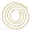Image 3 : NEW 14K Yellow Gold 24" Long 1.6mm Rounded Beveled Box Link Chain Necklace