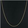 Image 4 : NEW 14K Yellow Gold 24" Long 1.6mm Rounded Beveled Box Link Chain Necklace