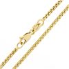 Image 5 : NEW 14K Yellow Gold 24" Long 1.6mm Rounded Beveled Box Link Chain Necklace