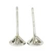 Image 6 : New 14k White Gold .44 ctw Martini Bezel Set Round Brilliant Diamond Stud Earrin
