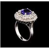 Image 4 : 14KT White Gold 2.38 ctw Tanzanite and Diamond Ring