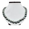 Image 1 : Pearl and Diamond Necklace - 14KT White Gold